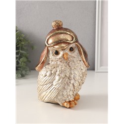 Фигурка полистоун «Сова в шапке-ушанке», 10.5×12×18 см