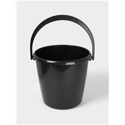 Ведро хозяйственное, 20 л, пластик, чёрное
