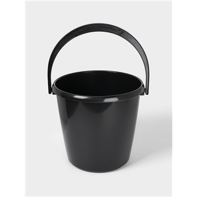 Ведро хозяйственное, 20 л, пластик, чёрное