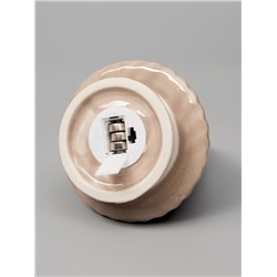 Светодиодная фигура «Ёлочка бежевая», 16.7×9.7×9.7 см, 1 LED, керамика, от батареек LR44×3, тёплый белый свет