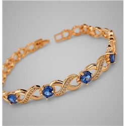 Браслет женский на руку Дубайское золото покрытие позолота, вставка: фианит, арт.314.947