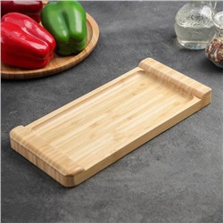 Блюдо для подачи Striata, 28×13 см, бамбук, бежевое