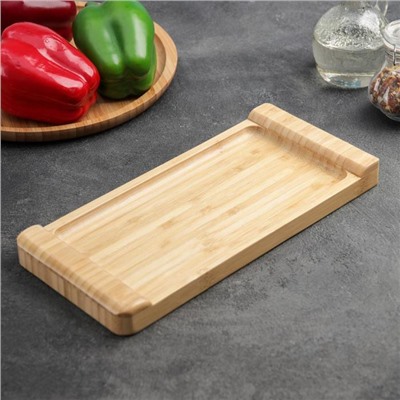 Блюдо для подачи Striata, 28×13 см, бамбук, бежевое