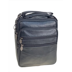 Сумка мужская  из натуральной кожи, цвет черный