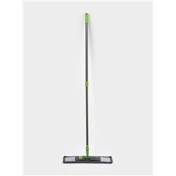 Швабра для мытья пола плоская Доляна, насадка из микрофибры 42×12 см, телескопическая ручка 73-124 см