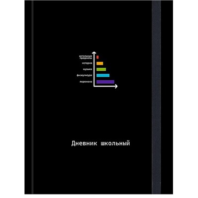 Дневник 1-11 класс (твердая обложка) "ЗАБАВНЫЙ ДИЗАЙН НА ЧЁРНОМ - 6" с резинкой Д48-9542 Проф-Пресс