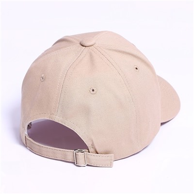 Кепка детская для девочки, бежевая, размер 54 см