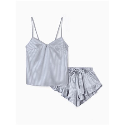 Пижама женская (топ, шорты) женский MINAKU: Home collection, голубая, размер 42