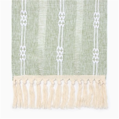 Дорожка на стол «Этель» 30×180 см, зелёная