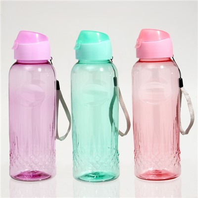 Бутылка для воды «Лагуна», 650 мл, 4.7×22.5×7 см, цвет МИКС