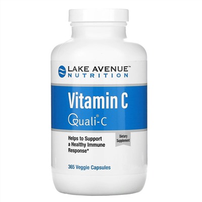 Lake Avenue Nutrition, Витамин C, с Quali-C, 1000 мг, 365 вегетарианских капсул