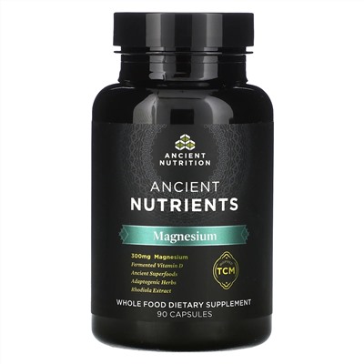 Dr. Axe / Ancient Nutrition, Ancient Nutrients, Magnesium, 300 mg, 90 Capsules