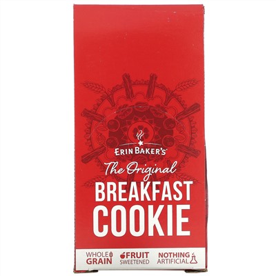 Erin Baker's, The Original Breakfast Cookie, Oatmeal Raisin, 12 Cookies,  3 oz (85 g) Each