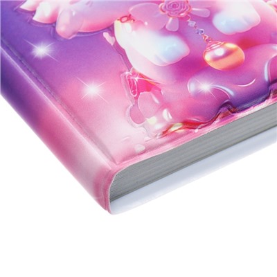 Записная книжка подарочная, 96 листов в линейку, цветной блок, обложка 3D Кошка, 9.5×10.5 см