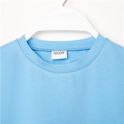 Футболка детская Basic line, голубая, рост 104 см