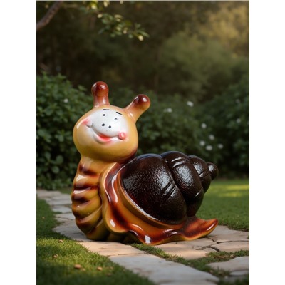 Садовая фигура из гипса «Улитка Улыбка», 17×8×16 см