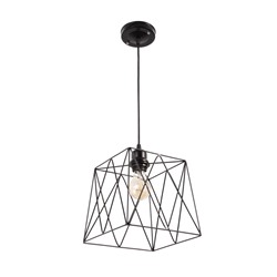 Светильник подвесной 1117/1, E27, 40 Вт, 22.5×70 см, чёрный