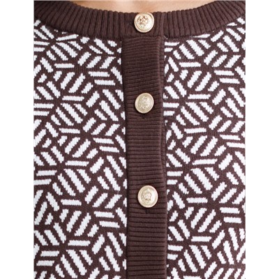 Жакет жаккардовой вязки с кашемиром