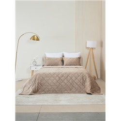 Набор покрывало и чехлы на подушку - Кристалл, цвет бежевый