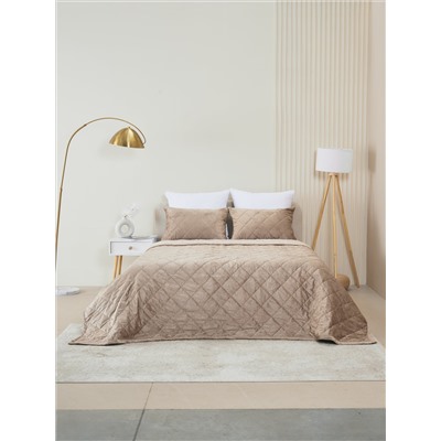 Набор покрывало и чехлы на подушку - Кристалл, цвет бежевый