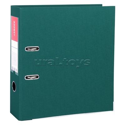 Папка с арочным механизмом A4 75 мм PP двусторонний разобранная, металлическая окантовка, запечатка форзаца, наварной карман с этикеткой, зеленая