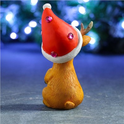 Фигурка полистоун «Олененок новогодний», 16×8×8 см