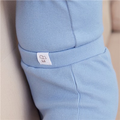 Брюки (клеш) для девочки MINAKU, рост 74-80 см, пыльно-голубые