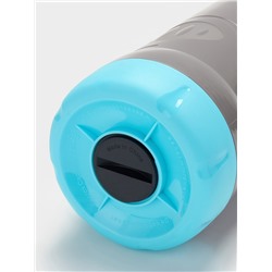 Термос 1 л, 11×31 см, со стеклянной колбой, пластик, голубой