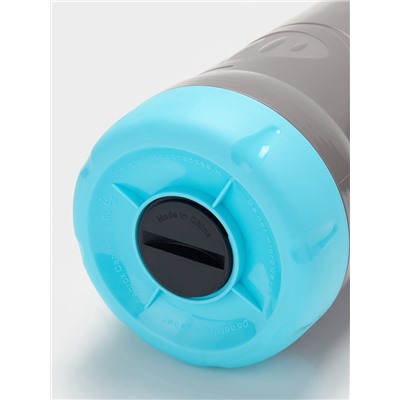 Термос 1 л, 11×31 см, со стеклянной колбой, пластик, голубой