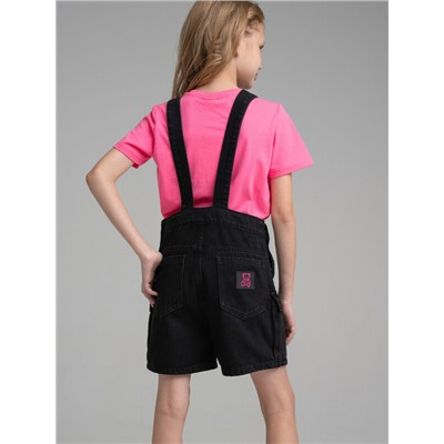 Полукомбинезон текстильный джинсовый для девочек