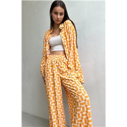 Костюм женский  SET065/05/Желтый, белый