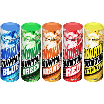 Дымовой фонтан - набор цветного дыма синий, зеленый, оранжевый, красный, желтый MA0509//MIX (Maxsem)