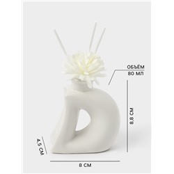 Набор для ванной «Дуэт», 2 предмета: дозатор для мыла, диффузор, белый