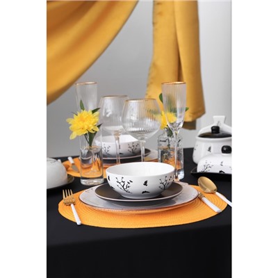 Салатник Доляна «Весенний вечер», 600 мл, d=15.5 см, белый