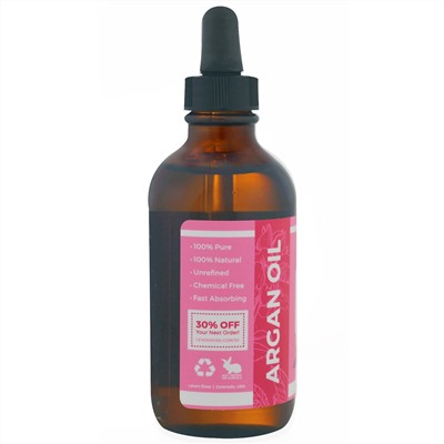Leven Rose, 100 % чистое и органическое аргановое масло, 118 мл (4 жидких унции)