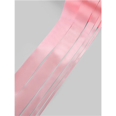 Атласная лента, набор 5 шт., 6/10/20/40/50 мм, 23±1 м, розовая №04