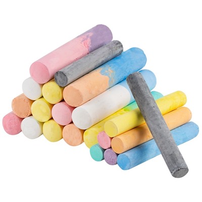 УЦЕНКА Мелки для рисования, 13 толстых, двухцветных мелков и 8 средних