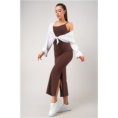 Женское платье-сарафан с разрезами Happyfox