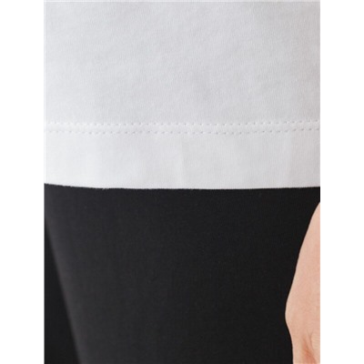 Футболка с принтом свободная эластичная из премиального хлопка