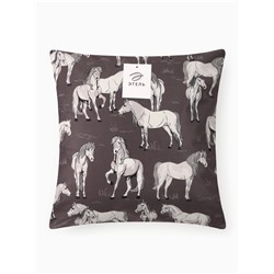 Наволочка декоративная «Этель. Black&White», 40×40 см, велюр