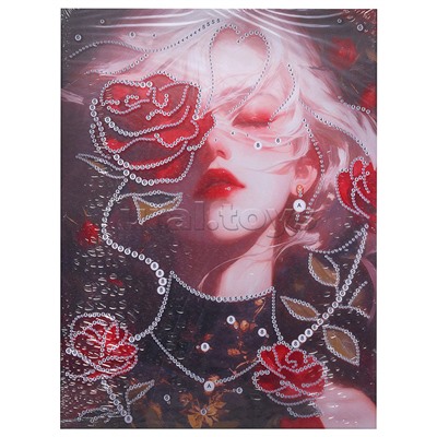 Мозаика алмазная "В объятиях роз" 30*40 см.