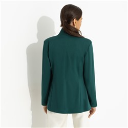 Жакет с асимметричным воротником, Дерзкий силуэт (зелёный)