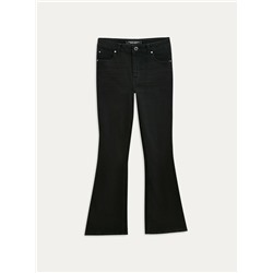 Актуальная коллекция CONTE CON-809 Черные джинсы-клёш с высокой линией талии