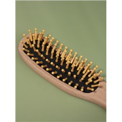 Расчёска массажная, деревянная, 5×22 см, цвет «светлое дерево»