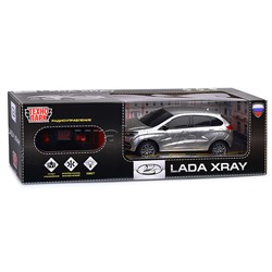 Машина р/у LADA XRAY 18 см, свет, сереб,