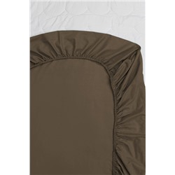 Простыня на резинке горький шоколад 180х200 бязь 120гр/м Текстильная коллекция НАТАЛИ, 1182893