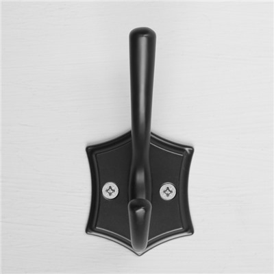 Крючок мебельный CAPPIO DESTINY, двухрожковый, цвет черный