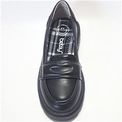 948410/12-01 черн Туфли закрытые для девочек (30-35)/8