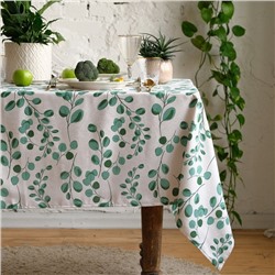 Скатерть Доляна «Эвкалипт» 149×110 см, 100% хлопок, рогожка 164 г/м²