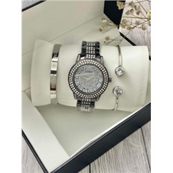 Подарочный набор для женщин часы, 2 браслета + коробка #22864434